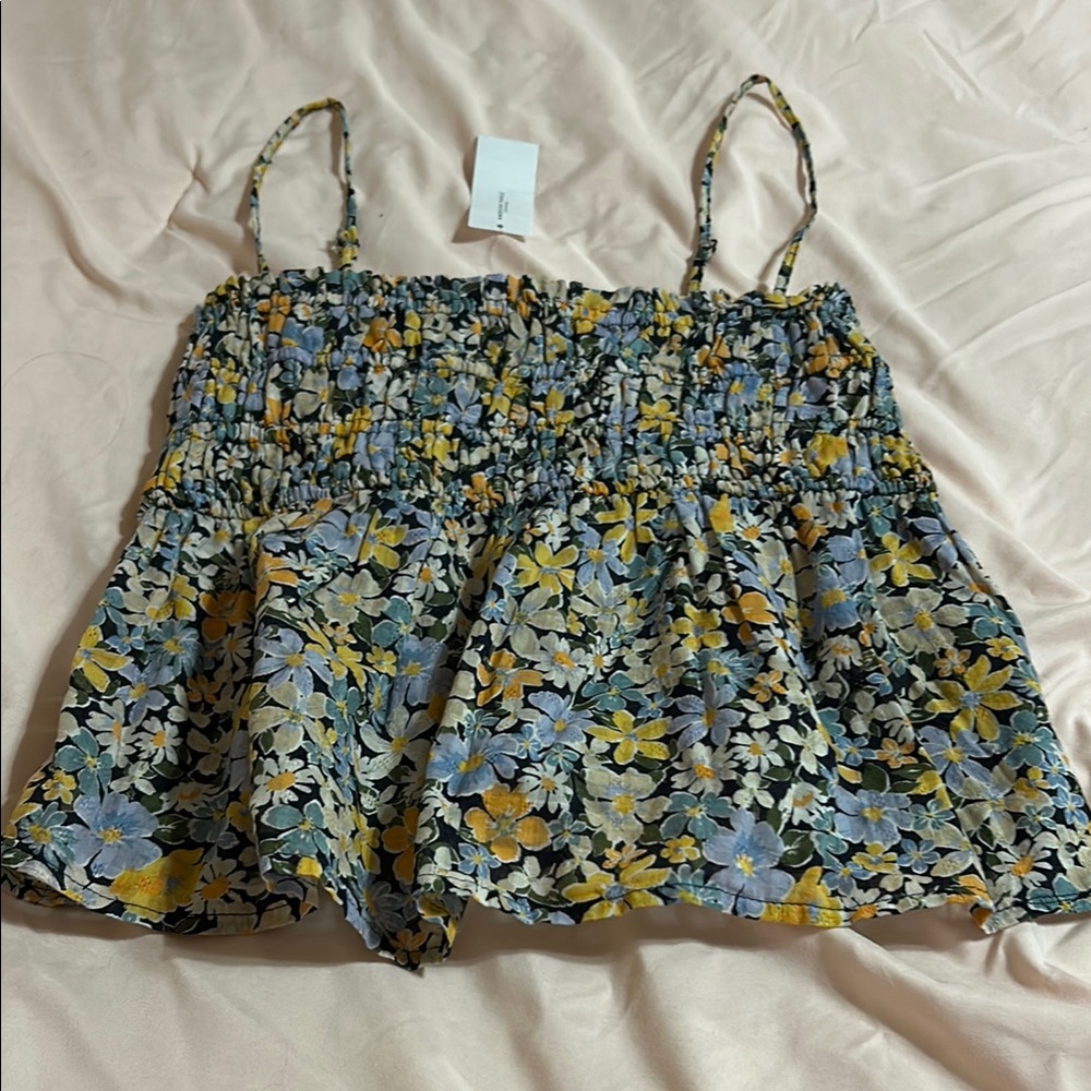 Floral Smocked Tank Top